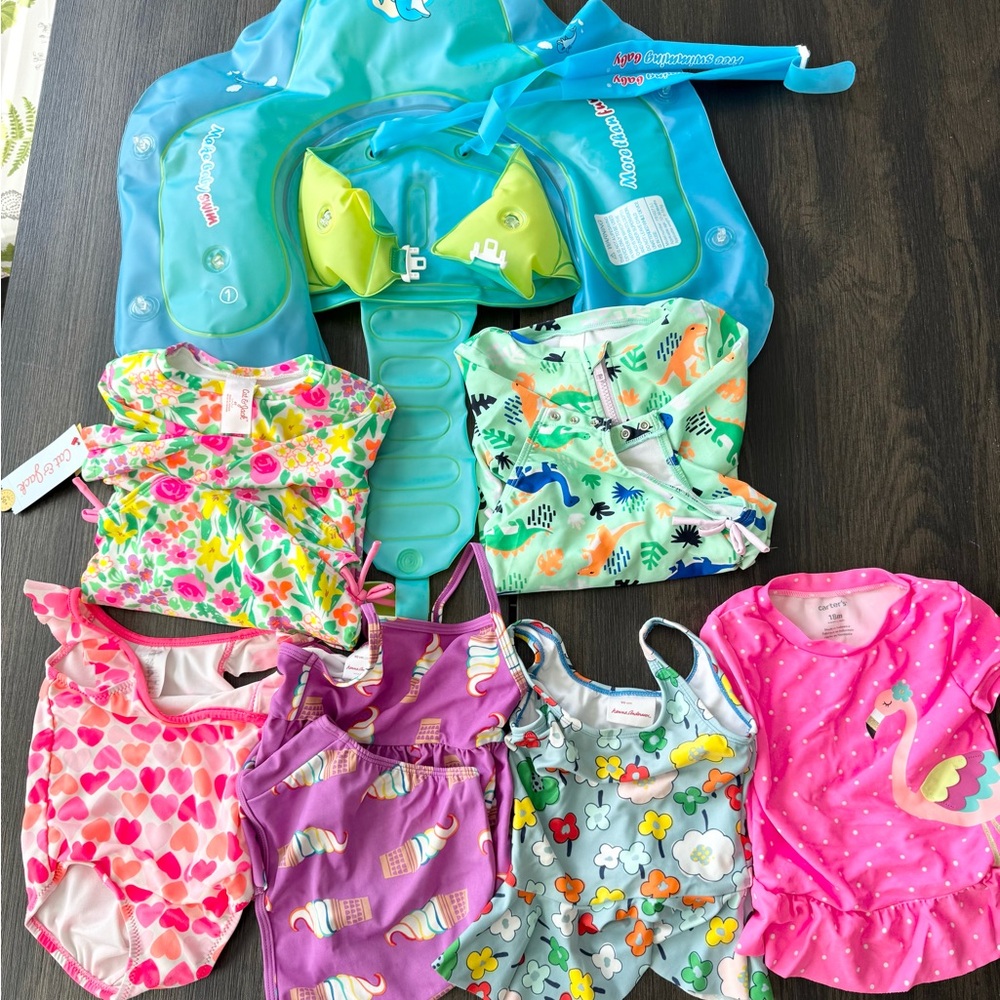 Toddler Girl 18M-4T swim suit and float